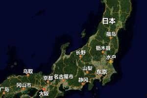 在线日本地图,在线地图上的国度概览